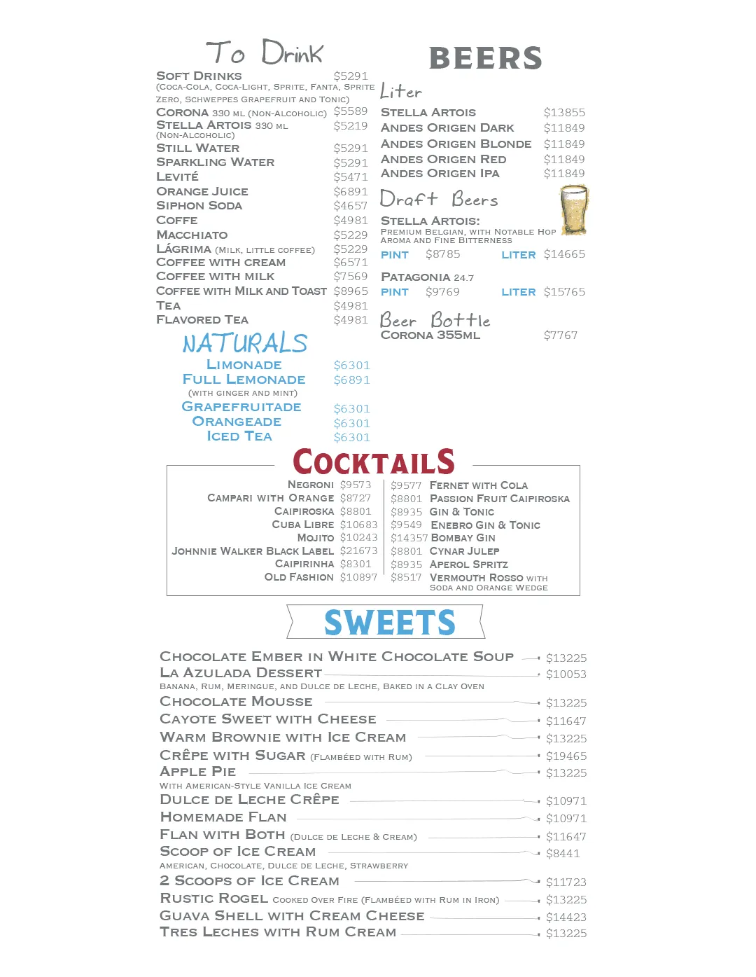 Menu — Page 5